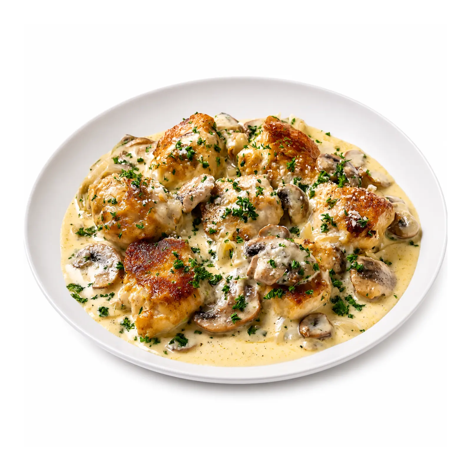 Poulet sauté à la crème fraîche